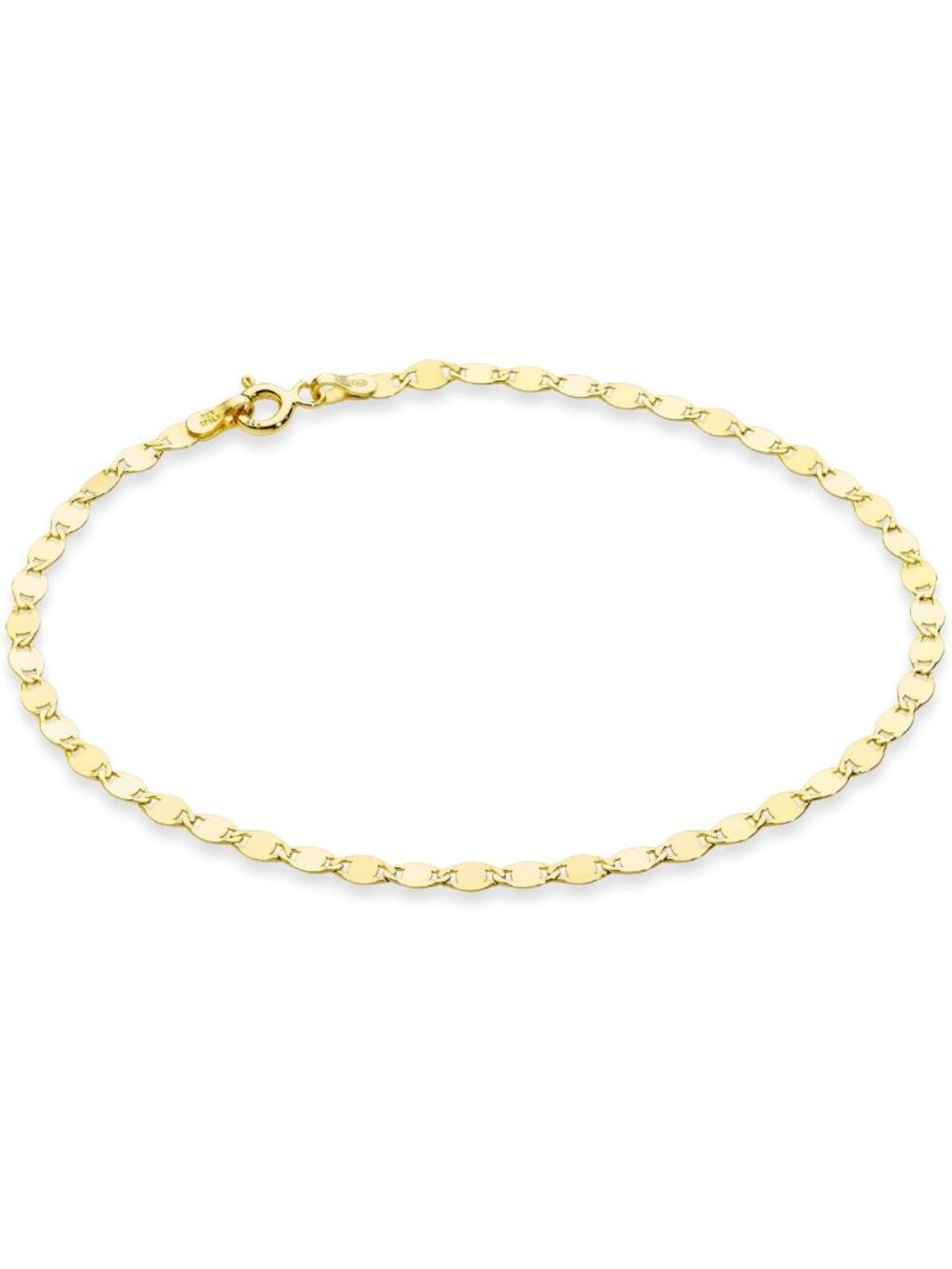 Elegant 925 Sterling Silver Mirror Link Chain Bracelet for Women - Stylish